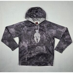 Kryptek Tartarus Hoodie Mens Size Medium Black Gray Camo Typhon Athletic Hunting